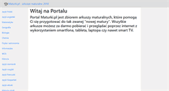 Desktop Screenshot of maturki.pl